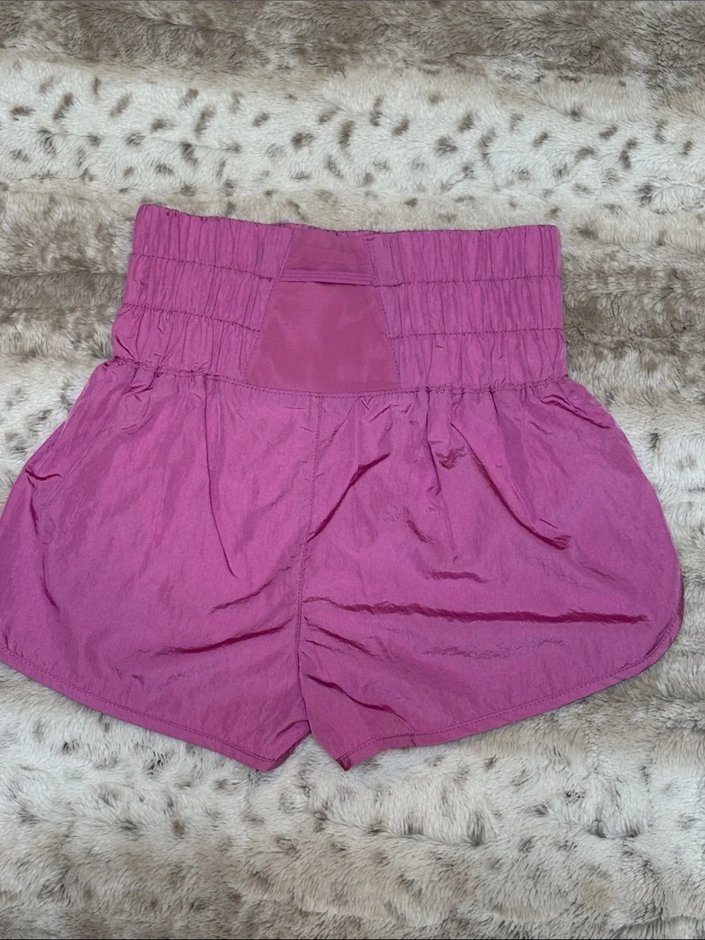 FP Movement Women's High-Waist Ruched Fusia Shorts, Size XS